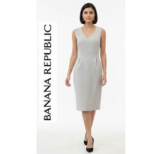 BANANA REPUBLIC, Italian gray wool sleeveless shift dress